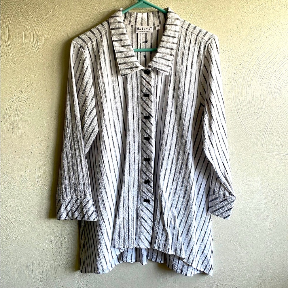 Habitat Asymmetrical Drapey Tunic Blouse Size Small